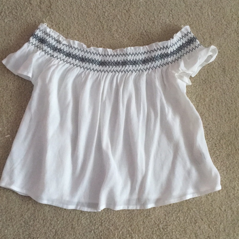 Garage off the shoulder top